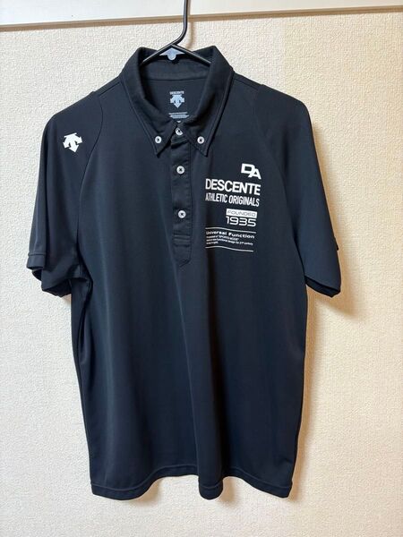 DESCENTE ATHLETIC ORIGINALS ポロシャツ 黒 L メンズ