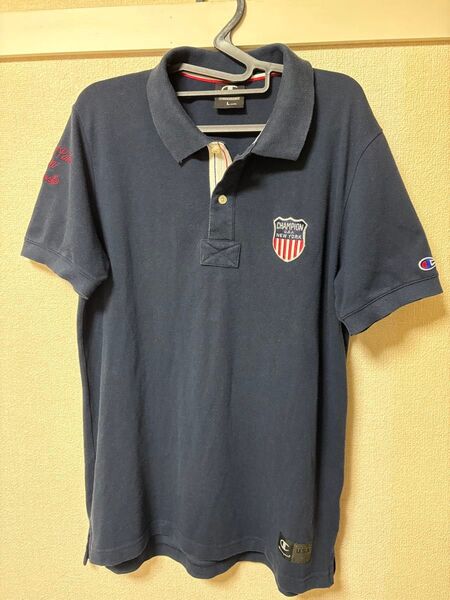 Champion ポロシャツ ネイビー Lサイズ メンズ