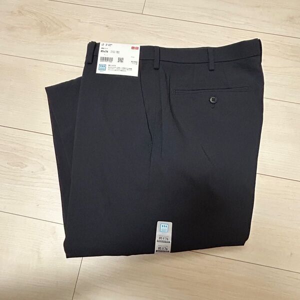 ユニクロ 感動パンツ ウールライク 85×76 ネイビー 未使用