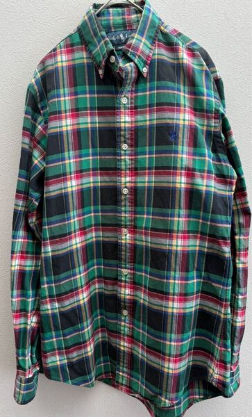 【90s】Ralph Lauren チェック柄 ボタンダウン 長袖シャツ XS