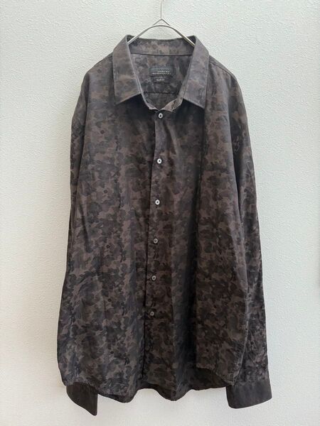 ZARA MAN スリムフィット 迷彩柄シャツ XL