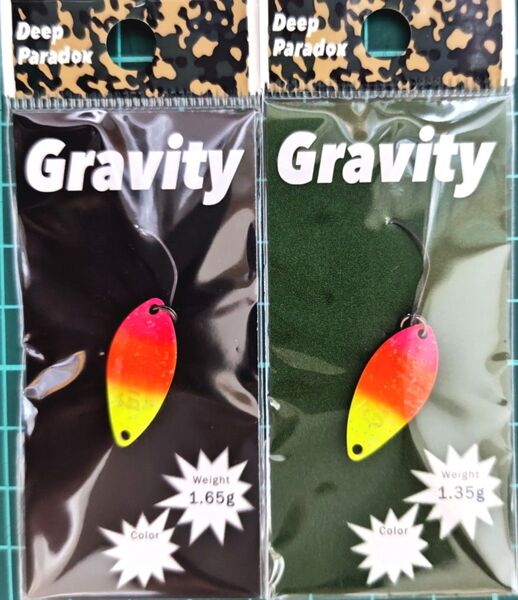 ディープパラドックス グラビティ1.35g 1.65g 2点セット品 トラウトアイランド オリカラ てへぺろグロー