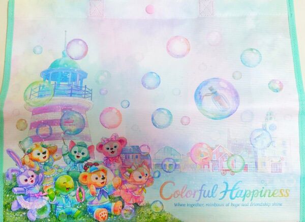 ディズニー ダッフィー カラフルハピネス ショッピングバック