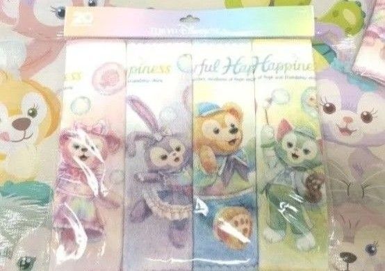 ディズニー ダッフィー &フレンズ カラフルハピネス 20周年 ミニタオルセット