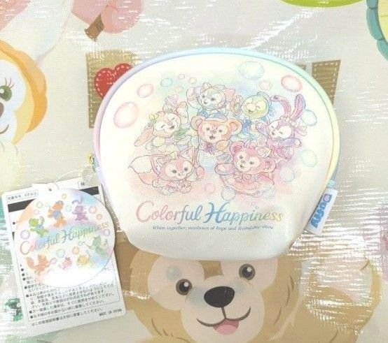ディズニー ダッフィー &フレンズ カラフルハピネス 20周年 ポーチ