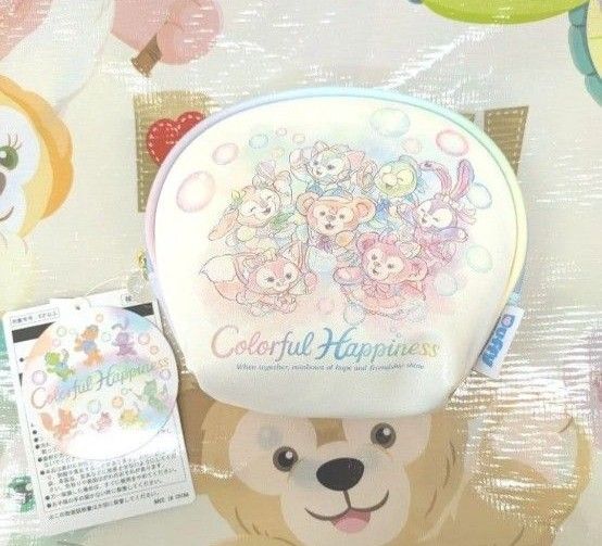 ディズニー ダッフィー &フレンズ カラフルハピネス 20周年 ポーチ