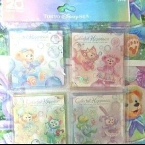 ディズニー ダッフィー &フレンズ カラフルハピネス 20周年 メモ帳4個