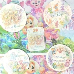 ディズニー ダッフィー&フレンズ カラフルハピネス コースター コンプリートシール 5点セット品