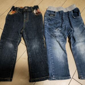 男の子 長ズボン デニム セット 丸高衣料 ワスク 90