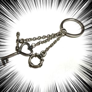 【リメイク】キーリング鍵チャーム付き シルバー
