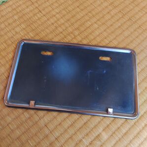 ナンバープレートホルダー 角型 中型 ナンバーフレームアルマイト アルミ ブルー250