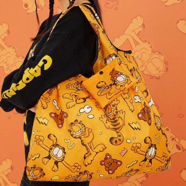 596【新品未開封】GARFIELD ガーフィールド エコバッグ 総柄