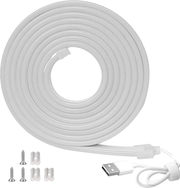 LEDテープライト USB給電 ホワイト 入電電圧5V 2m テープ照明 USB 3000k 防水