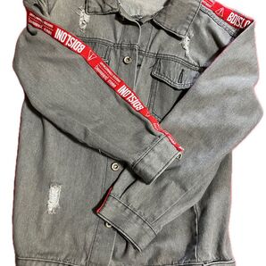 ☆BDISLONI デニムジャケット グレー ダメージ加工