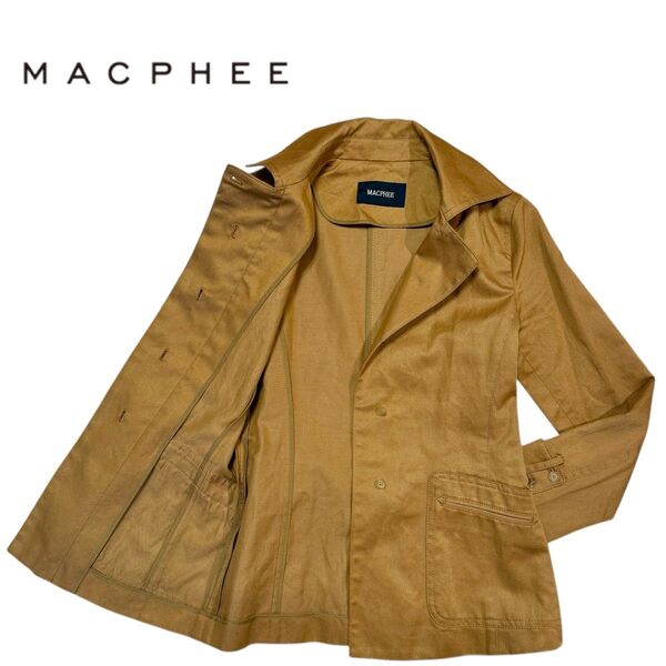 マカフィー MACPHEE トゥモローランド リネン混 ジャケット キャメル コート