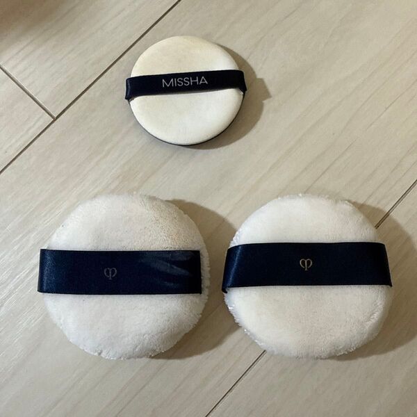 美品 クレドポーボーテ MISSHA メイクアップパフ 3個セット フェイスパウダー スポンジ クッションファンデ用