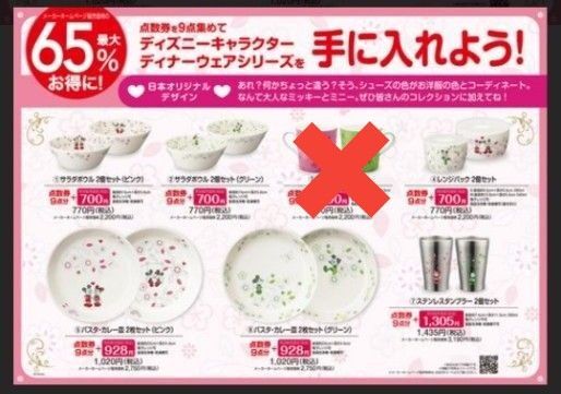 【サンドラッグ】ディズニー食器セット