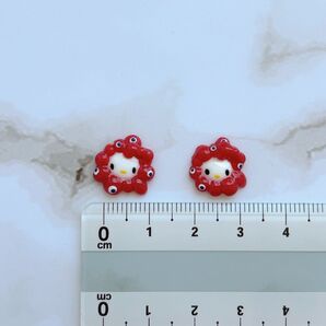 【現品発送】ミャクミャク キティ 2点 3D 立体 パーツ 大阪万博 ネイル ネイルパーツ ジェルネイル 即購入ok