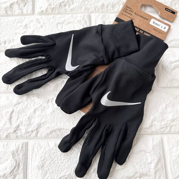 ナイキ アクセラレイト ランニンググローブ NIKE ナイキ 手袋 グローブ グローブ ブラック 手袋