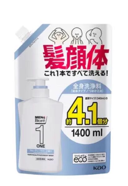メンズビオレ ONE 髪顔体 オールインワン 1400ml 約4.1個分