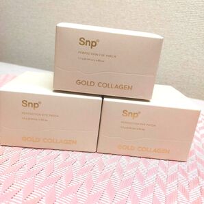 SNP ゴールドコラーゲン パーフェクションアイパッチ アイパッチ 3個 エスエヌピー 韓国コスメ 目元パック ハイドロゲル