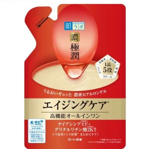 肌ラボ 極潤 ハリパーフェクトゲル つめかえ用(80g)1袋 ハダラボ エイジングケア オールインワン ナイアシンアミド
