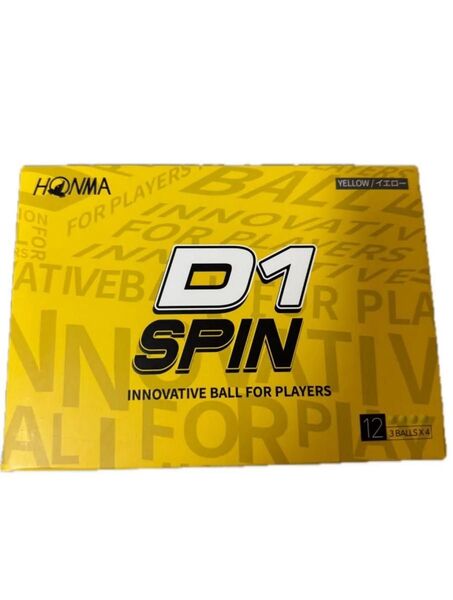 ホンマ D1 SPIN イエロー 1箱12球 D1スピン ゴルフボール
