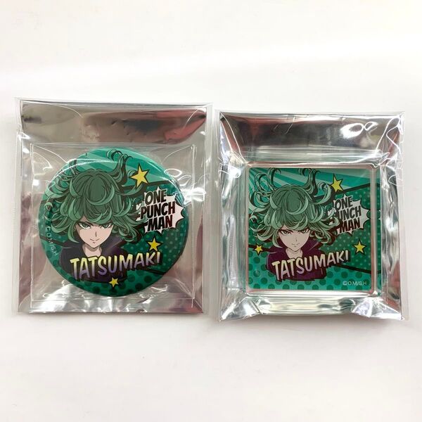 【新品未使用】 ワンパンマン Anique 戦慄のタツマキ 缶バッジ ミニ アクリル ブロック 2点セット 缶バッチ