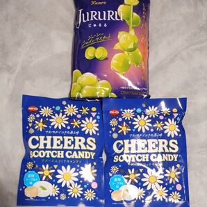 カンロ ジュルル シャインマスカット&カトウ チアーズ スコッチキャンディ各2袋
