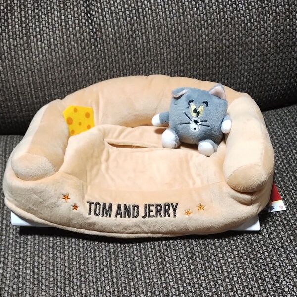 新品未使用 トムとジェリー ティッシュケース ソファ チーズ ぬいぐるみ