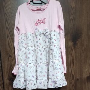 Mini-K 女の子 長袖ワンピース ピンクsize130㌢