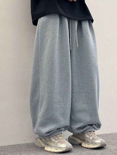 メンズ スウェットパンツ ゆったり ワイドパンツ