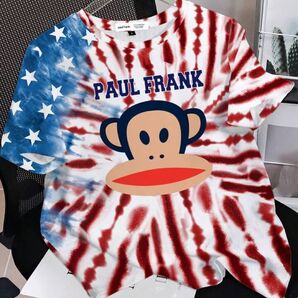 Paul Frank ポールフランク 半袖Tシャツ アメリカ国旗 猿 タイダイ柄