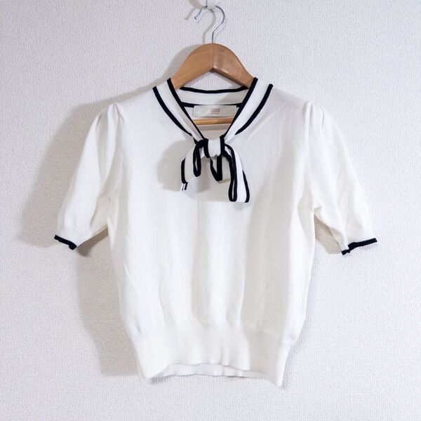 バイカラー リボンニット tocco トッコクローゼット