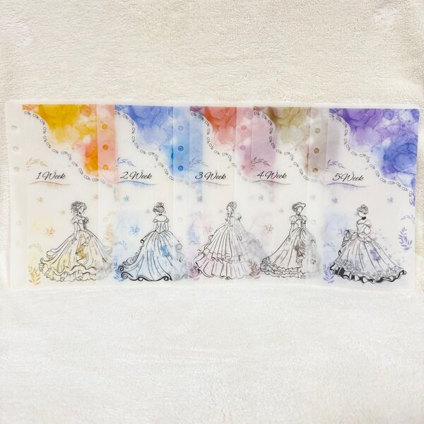 大理石プリンセス②weekly A6 saving リフィルバインダー貯金韓国