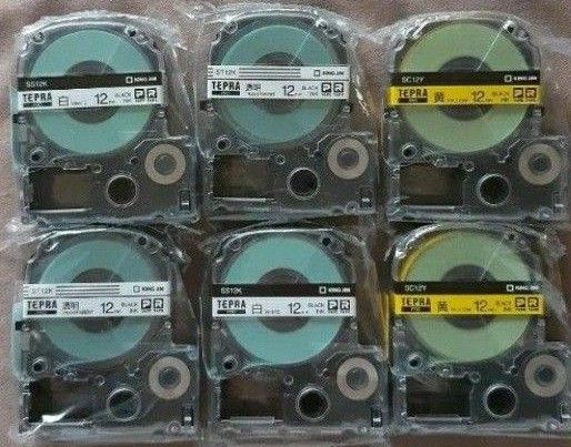 《値下げ》テプラテープ★12㍉バラエティー 6個セット 新品未使用