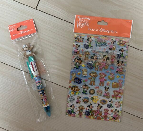 東京ディズニーシー TDS ダッフィー&フレンズ スプリングヴォヤッジ ダッフィー 6色ボールペン シール セット