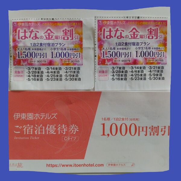 伊東園ホテルはな金割引 宿泊優待券