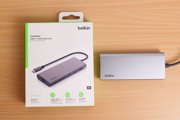 Belkin 7 in 1 USB-C 2.5Gbps イーサネットハブ USB-C PD