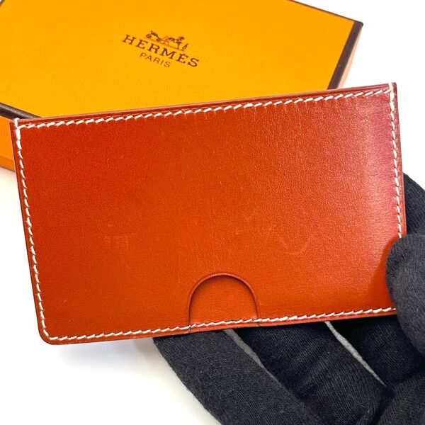 HERMES エルメス ポルクロール レザー カードホルダー パスケース カードケース 名刺入れ