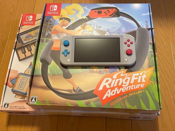 (ジャンク)Nintendo Switch Lite ザシアン・ザマゼンタ リングフィットアドベンチャーNintendo Labo