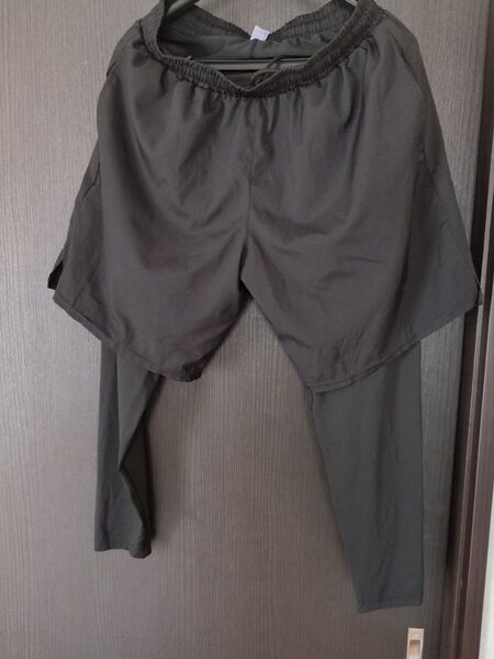 レギンス付きハーフパンツ