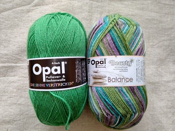 オパール opal 毛糸 ビューティー 無地カラー2個 ソックヤーン