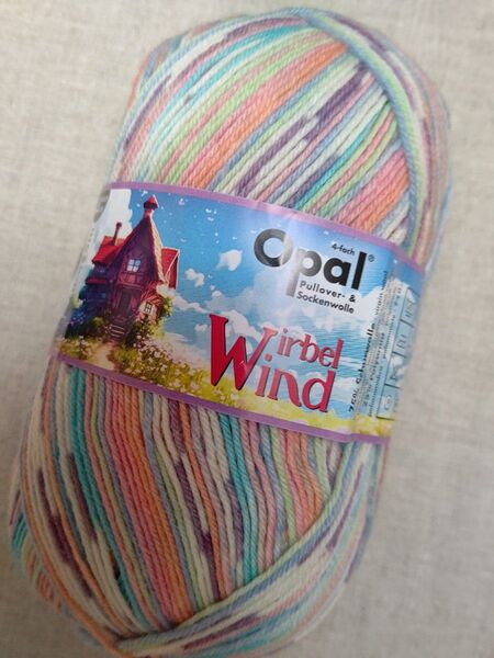 Opal オパール 毛糸 つむじ風 ピンク ソックヤーン