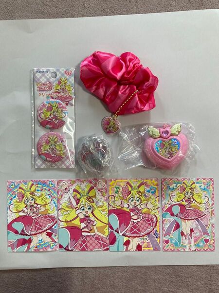 アイドルプリキュア ブレスレットウォッチ&ケース なりきりプリキュアキュアアイドル ケース シュシュ ヘアゴム おまけ缶バッジ付き
