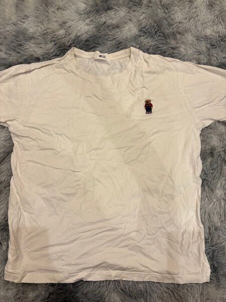 WEGO クマ刺繍Tシャツ ホワイト WEGO