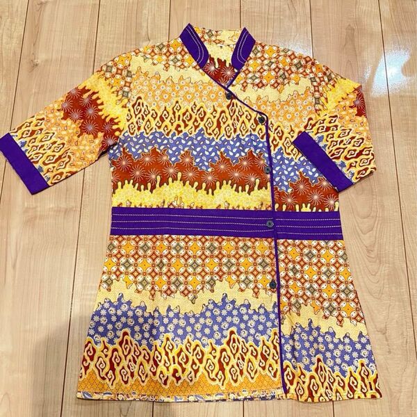 個人エステサロン用 ユニフォーム バリニーズ タイ古式 制服エスニック柄 チュニック