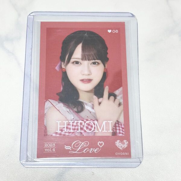 イコラブ =LOVE 髙松瞳 赤チェック ミニフォト レア