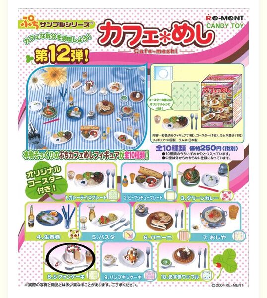 リーメント カフェめし 8.シフォンケーキ ぷちサンプルシリーズ