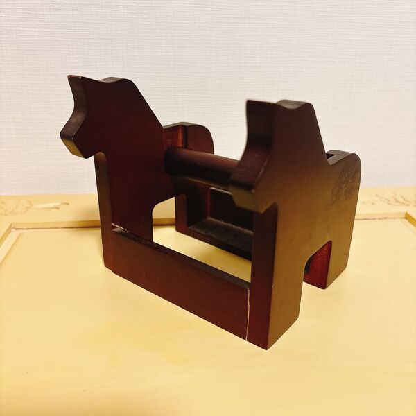 マスキングテープ カッター マスキングテープ ケース 木製 レトロ 犬 ヴィンテージ アンティーク カントリー